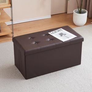 POUF Tabouret Pouf Cube Dé Pliable Pliant Coffre Cube Siège Boîte de Rangement,