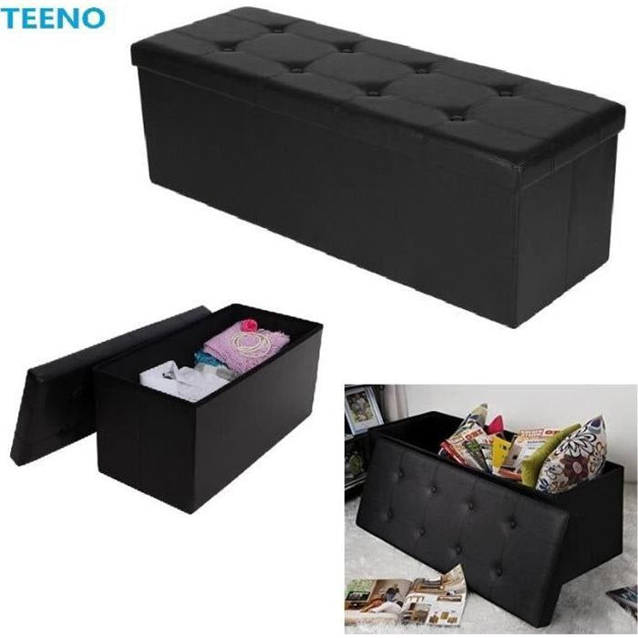 POUF Tabouret Pouf Cube Dé Pliable Pliant Coffre Cube Siège Boîte de Rangement,