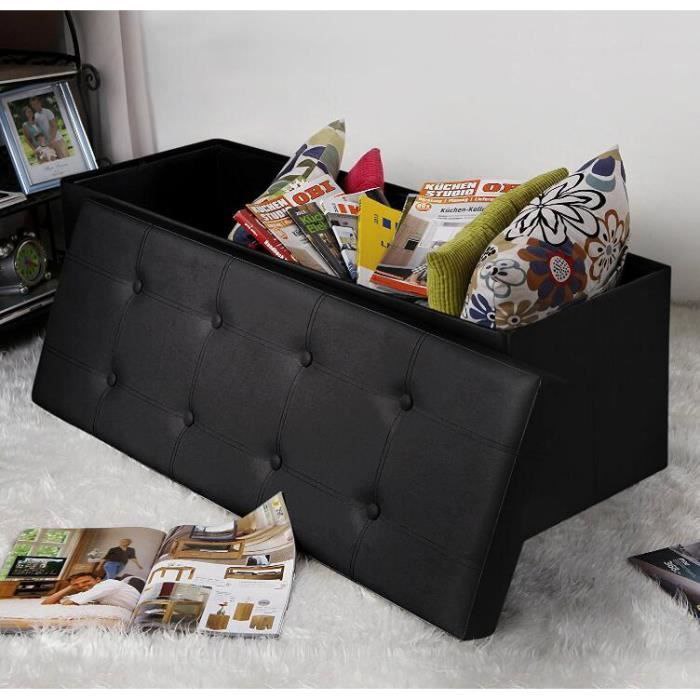 POUF Tabouret Pouf Cube Dé Pliable Pliant Coffre Cube Siège Boîte de Rangement,