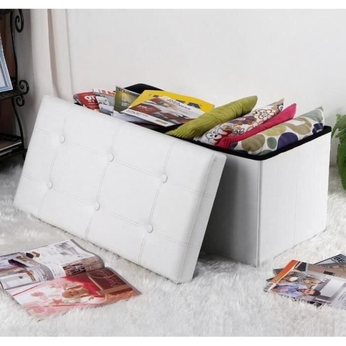 POUF Tabouret Pouf Cube Dé Pliable Pliant Coffre Cube Siège Boîte de Rangement,
