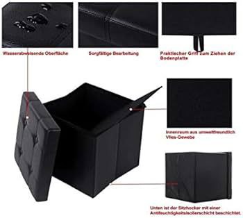 POUF Tabouret Pouf Cube Dé Pliable Pliant Coffre Cube Siège Boîte de Rangement,