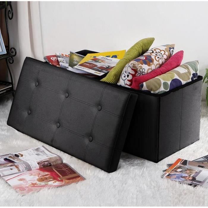 POUF Tabouret Pouf Cube Dé Pliable Pliant Coffre Cube Siège Boîte de Rangement,