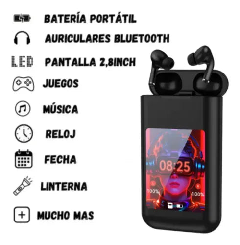 Bluetooth TF20 avec batterie externe 6000mah Écran de 2,8 pouces MultiMedia