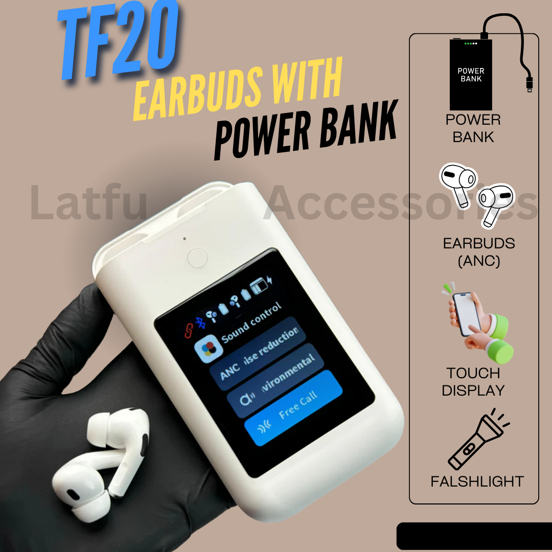 Bluetooth TF20 avec batterie externe 6000mah Écran de 2,8 pouces MultiMedia