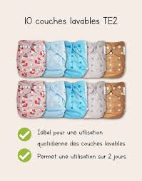 5 COUCHES LAVABLE BEBES 5 PIECES