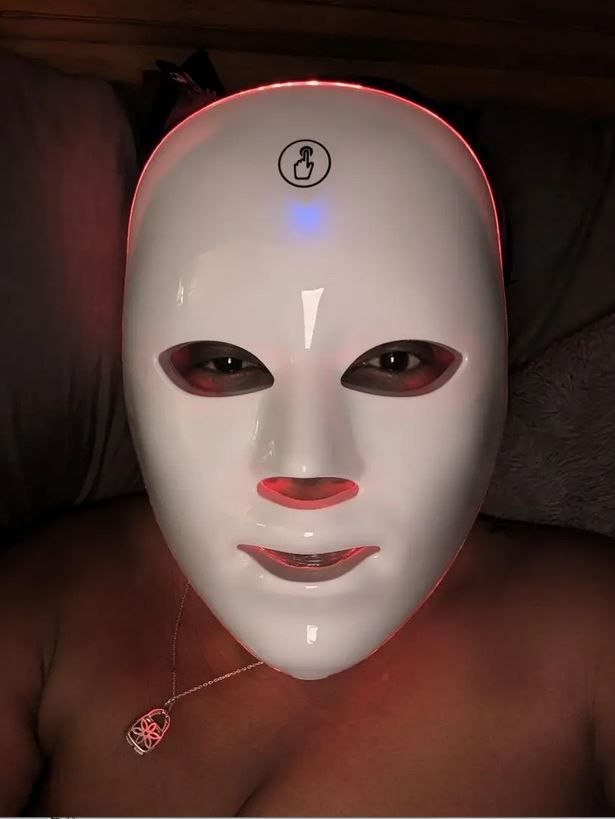 Masque facial LED USB thérapie de rajeunissement de la peau Anti-Acné