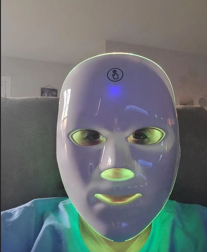 Masque facial LED USB thérapie de rajeunissement de la peau Anti-Acné