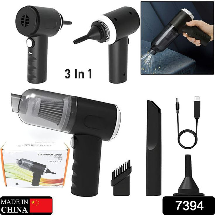 Aspirateur de voiture sans fil, chargeur USB portable 3EN1