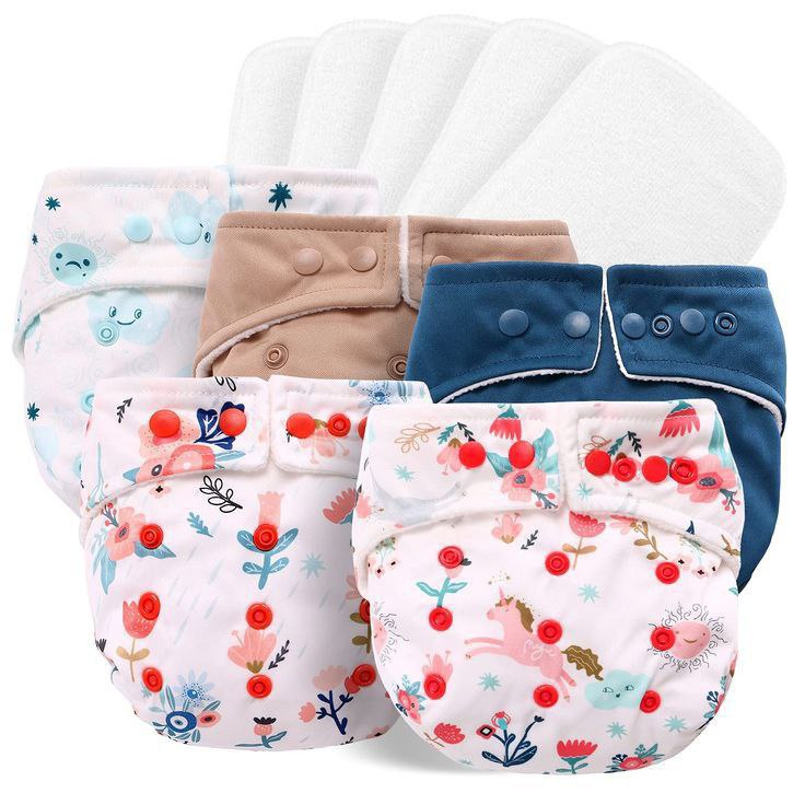 5 COUCHES LAVABLE BEBES 5 PIECES
