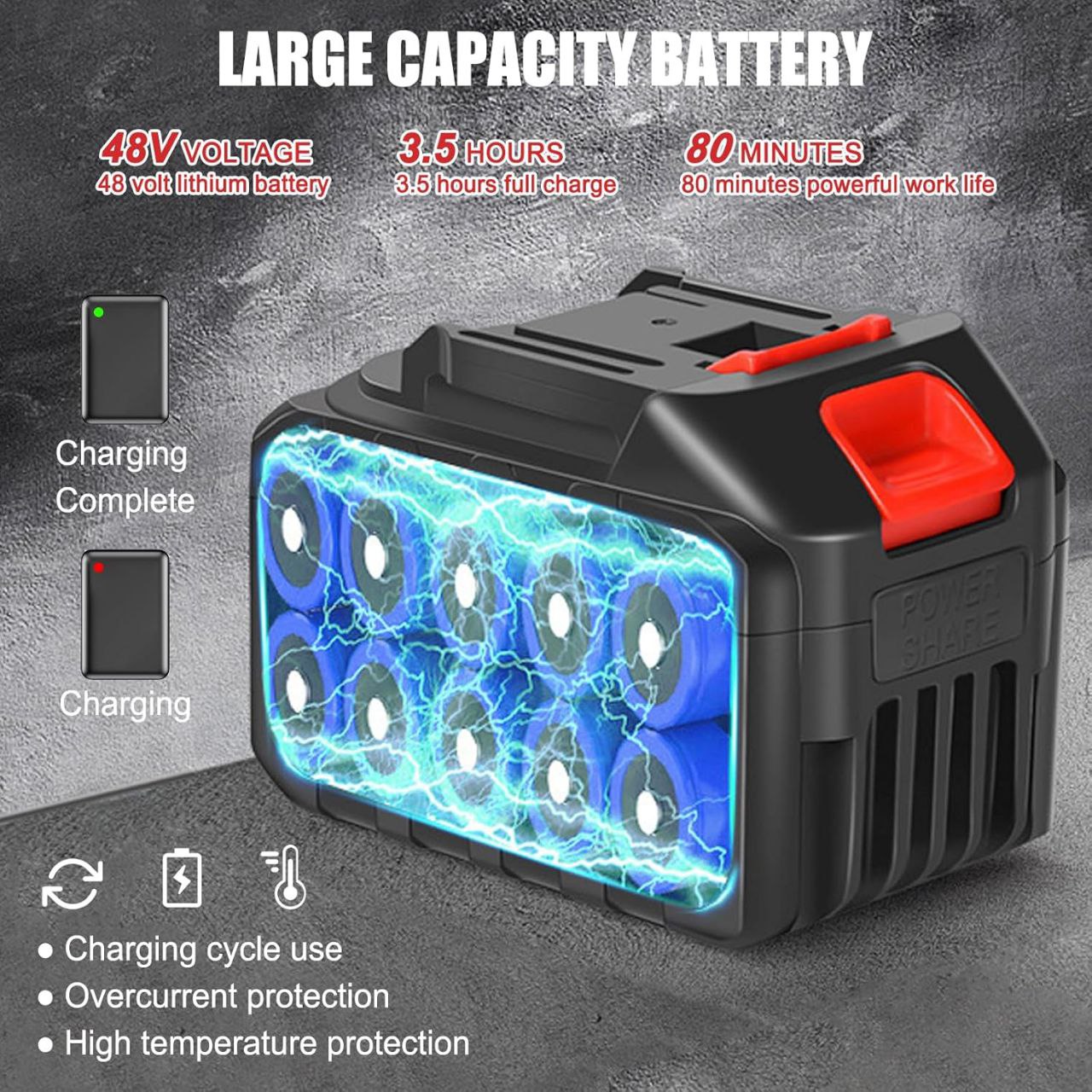 Nettoyeur Haute Pression sans Fil 48V Batterie