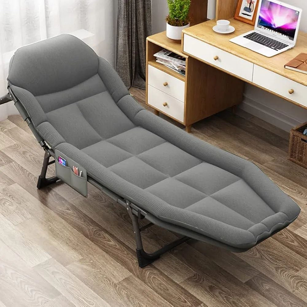 Lit Pliante de Camping inclinable Chaise Longue Pliante pour Jardin