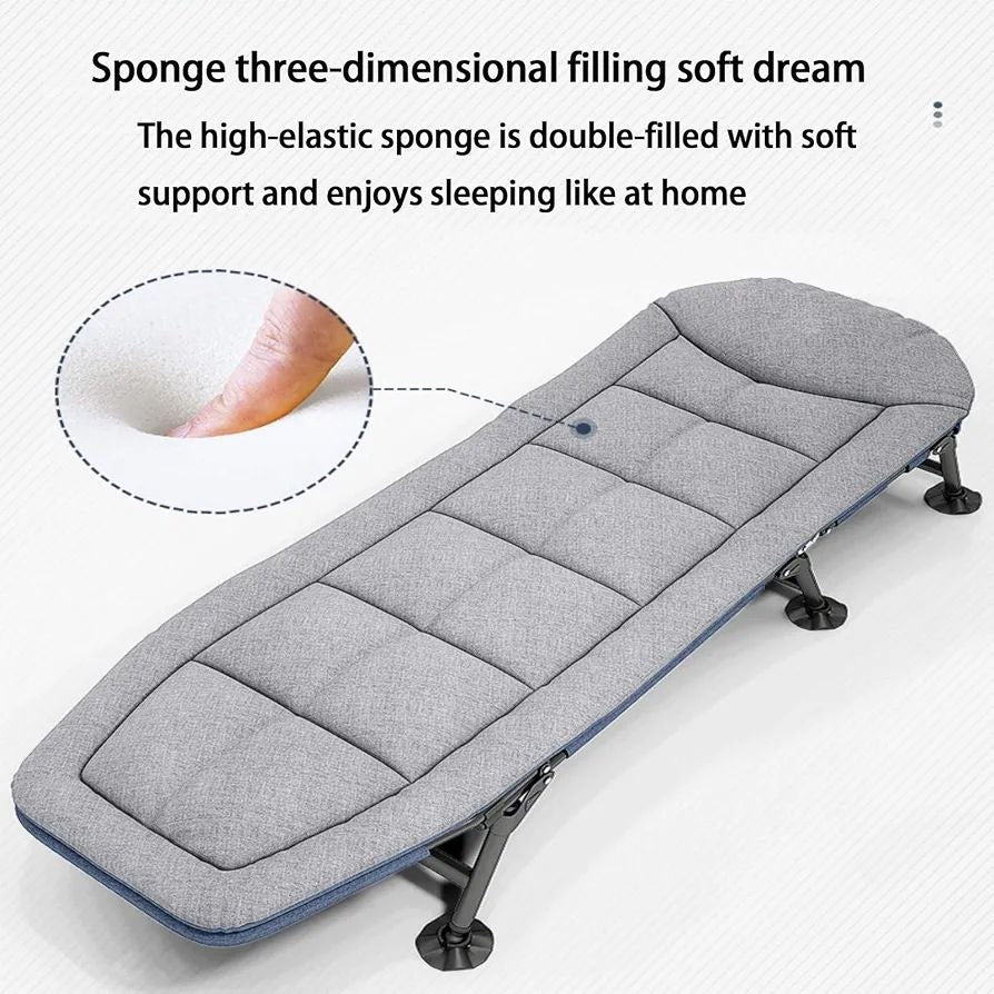 Lit Pliante de Camping inclinable Chaise Longue Pliante pour Jardin