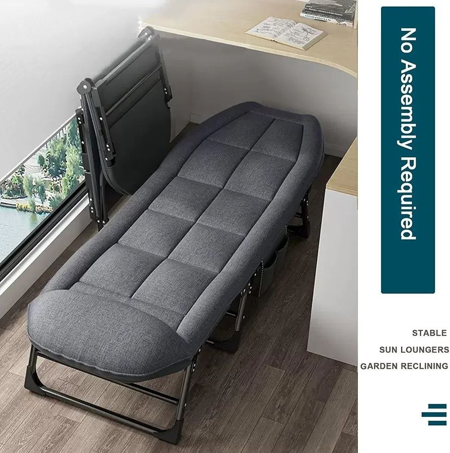 Lit Pliante de Camping inclinable Chaise Longue Pliante pour Jardin