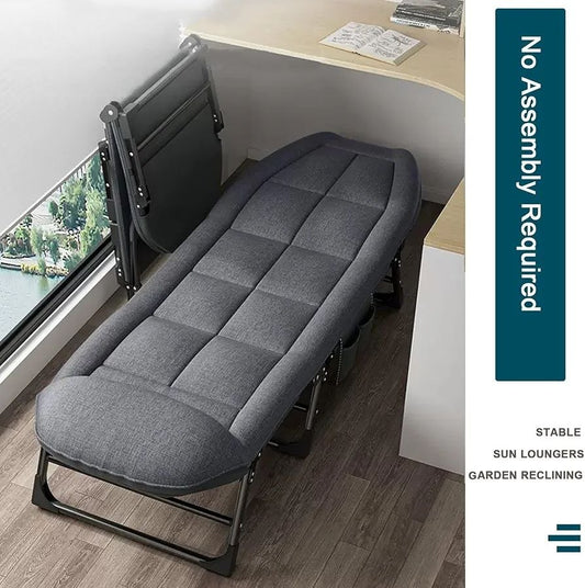 Lit Pliante de Camping inclinable Chaise Longue Pliante pour Jardin