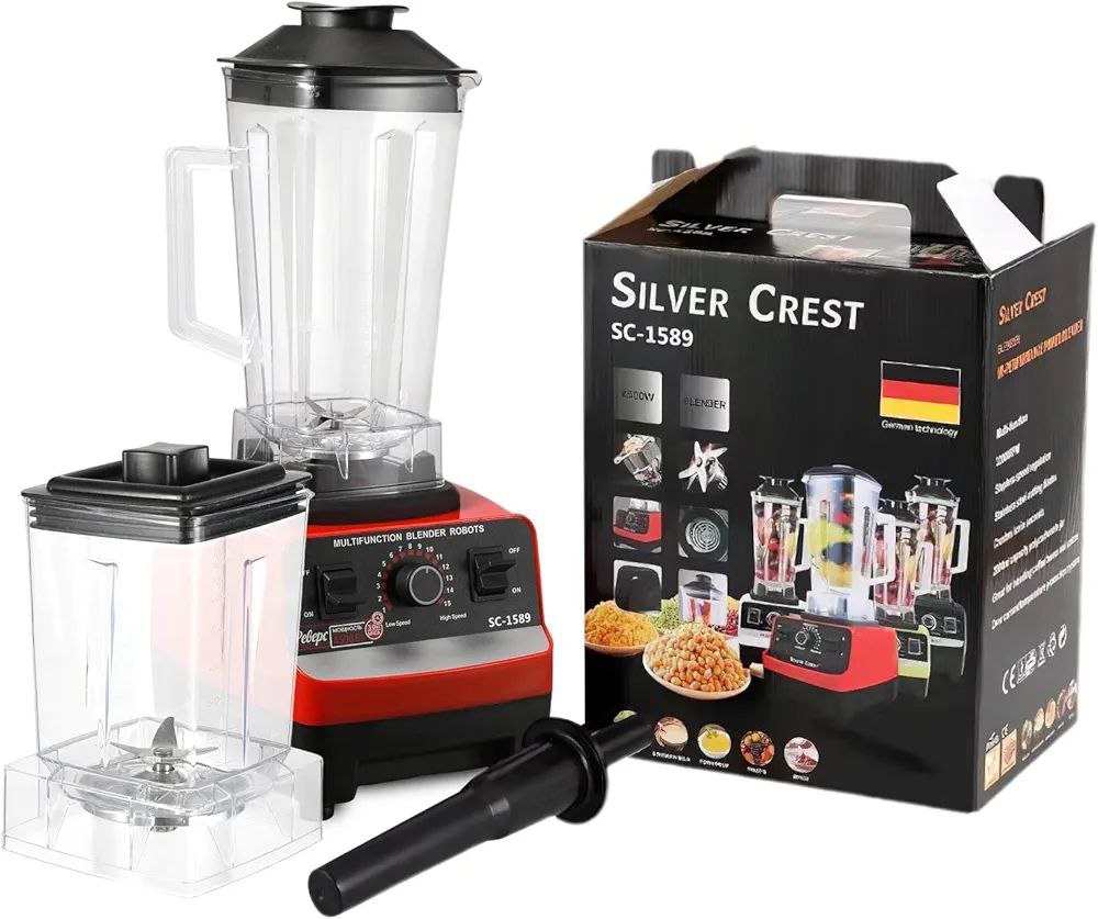 Mixeur Blender 2-En-1 Silver Crest 4500W