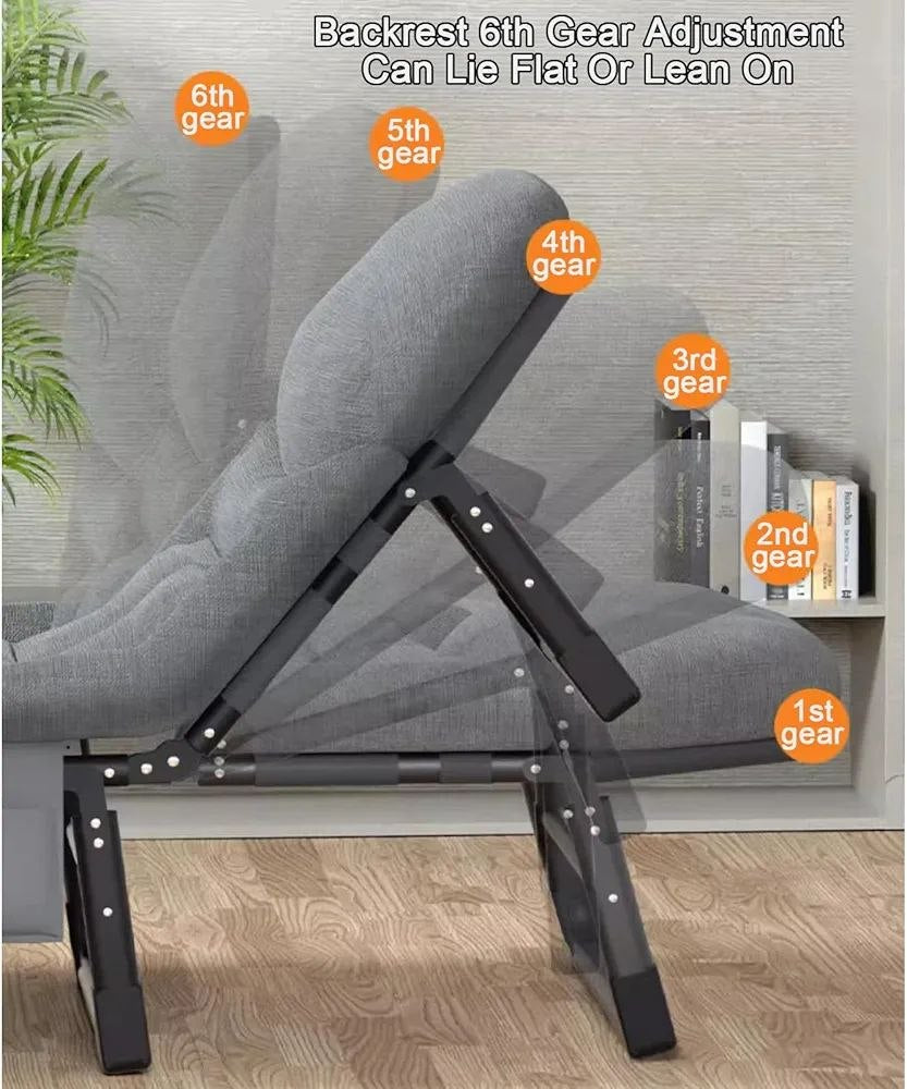 Lit Pliante de Camping inclinable Chaise Longue Pliante pour Jardin