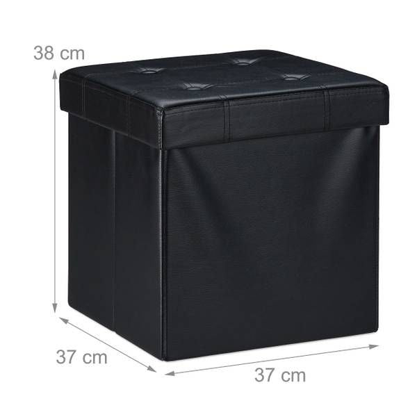 POUF Tabouret Pouf Cube Dé Pliable Pliant Coffre Cube Siège Boîte de Rangement,