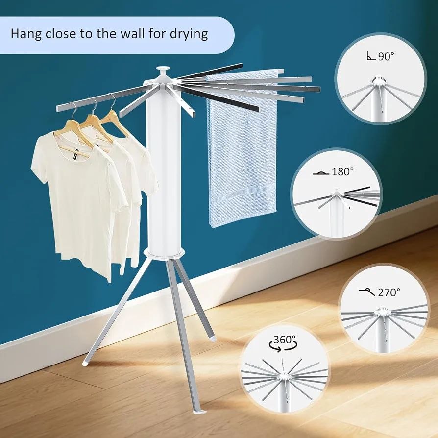 Séchoir à Linge sur Trépied, Etendoir a Linge Pliable